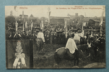 AK Kötzting / 1910-1930 / Mehrbildkarte / Pfingstritt / Die Verteilung des Pfingst Kränzl an den Pfingstbräutigam